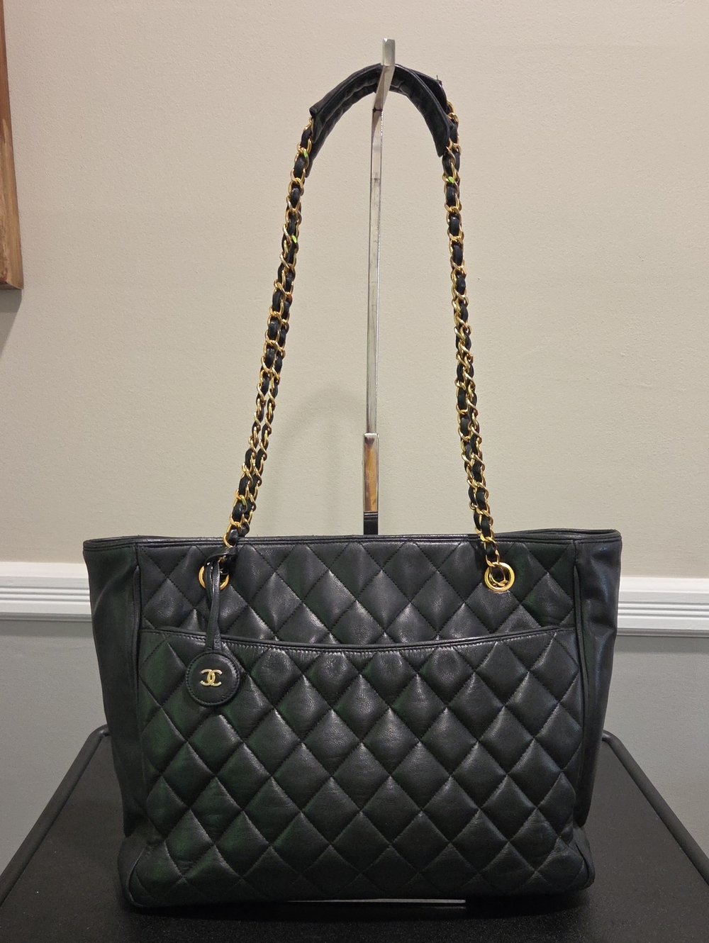 Chanel Lambskin Quilted Tote/Shopper Bag- COA